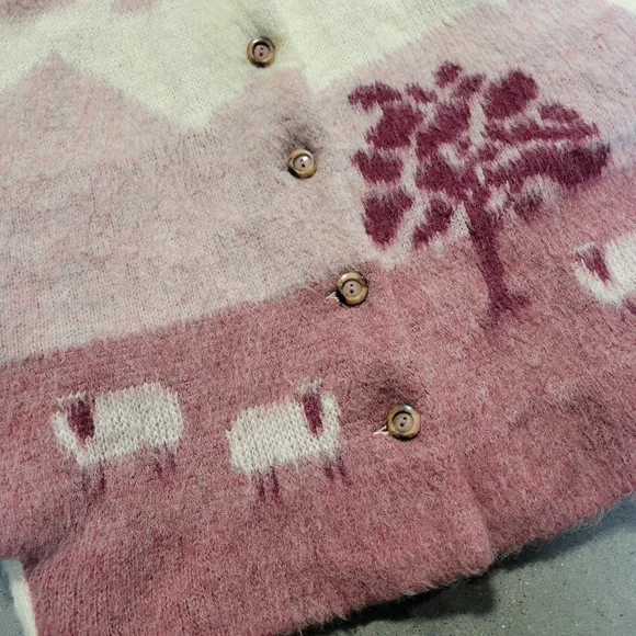 Vintage Icelandic wool jacket sweater women's large - Picture 10 of 14